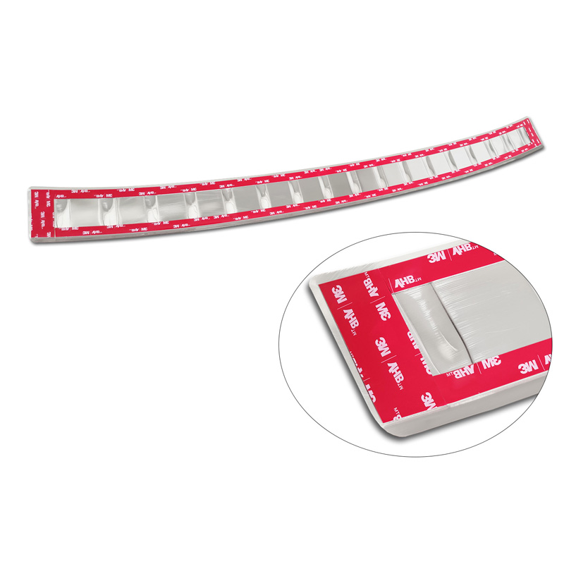Protection de seuil arrière inox sur mesure pour Seat Ibiza 6F Facelift 2021- 'Ribs'
