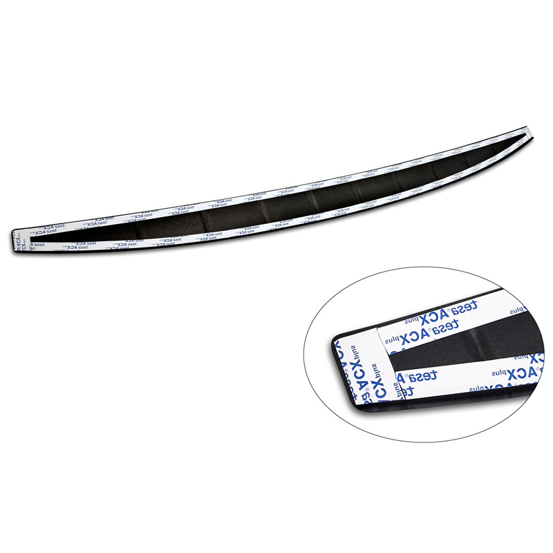 Protection de seuil arrière inox noir mat sur mesure pour Volvo EX30 2023- 'Ribs'