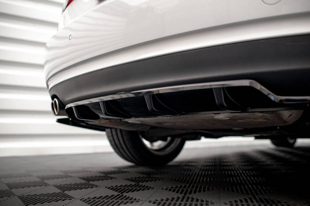 Diffuser passend voor Audi A5 Coupe 8T Facelift  2011 - 2016  Maxton Glans Zwart