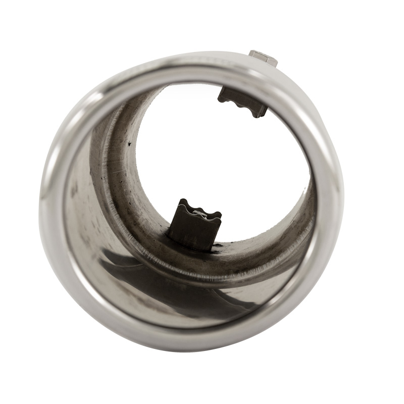 Simoni Racing Embout d'Échappement Rond/Oblique Inox - Ø76xL180mm - Montage ->64mm