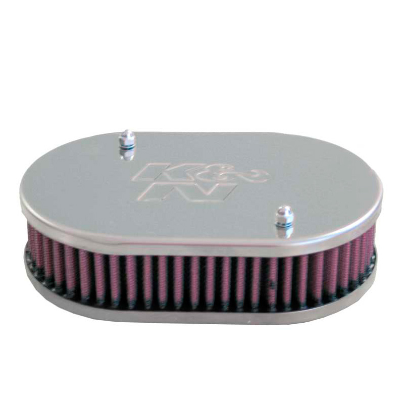 K&N Filtre à Air ovale petit sur mesure pour carburateur Solex/Mikuni Solex 32 BISA, Weber 32 IBSH, Hauteur d'assemblage 47mm (56-9164)