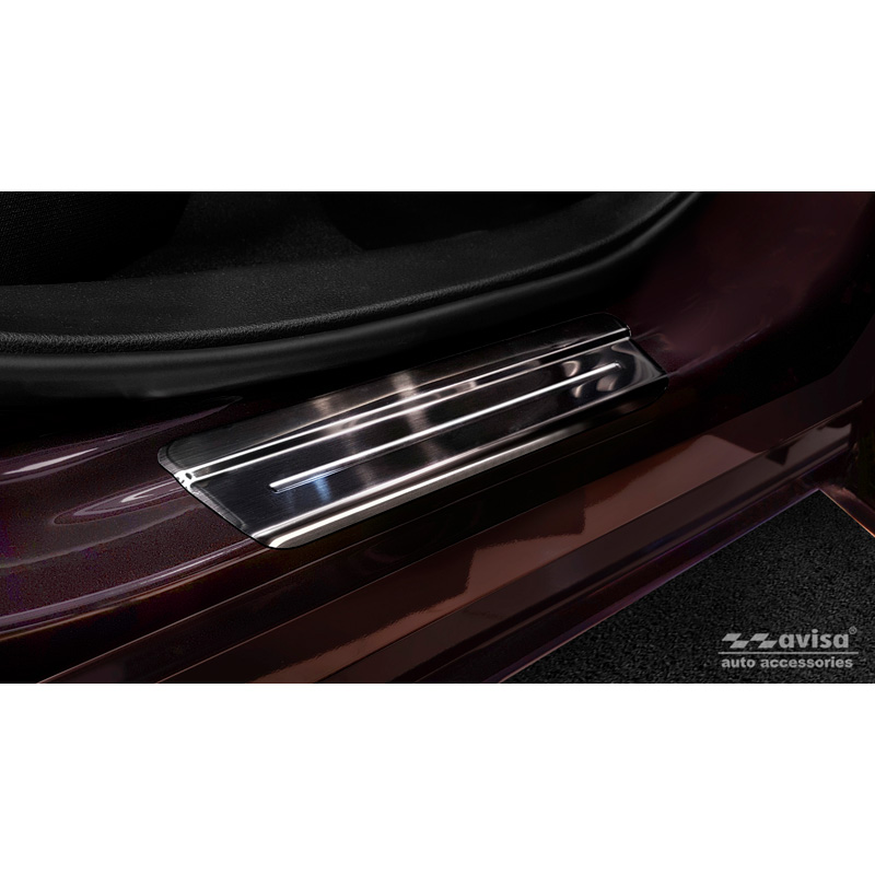 Seuils de portes inoxydable noir sur mesure pour Nissan Juke II 2019- 'Special Edition' - 4-pièces