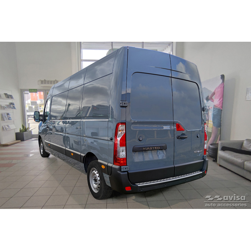 Protection de seuil arrière inox sur mesure pour Opel Movano / Renault Master III 2010-2018 & 2018-2021 'Ribs'