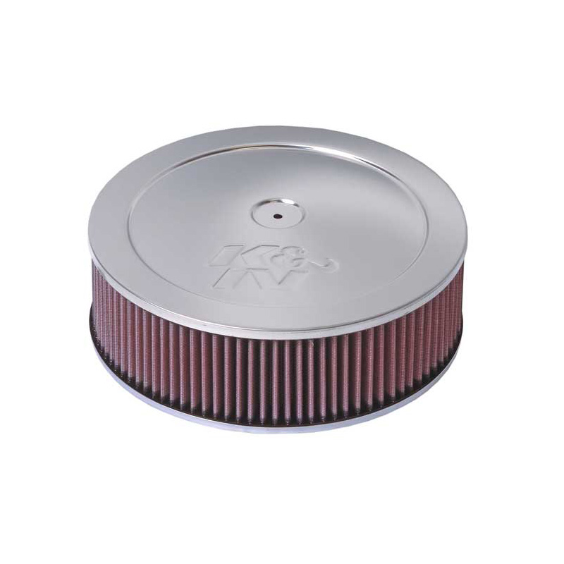 K&N Filtre à Air rond - 130mm raccord, 279mm diamètre, 121mm hauteur (60-1180)