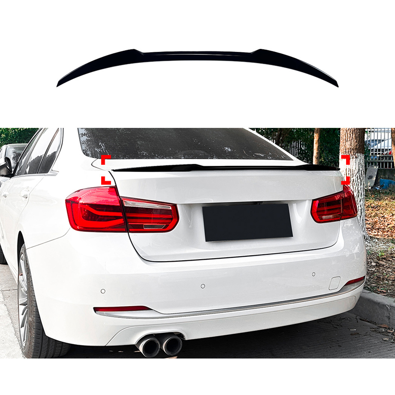 Spoiler arrière sur mesure pour BMW Série 3 F30 Sedan 2012-2019 (ABS Noir Luisant)