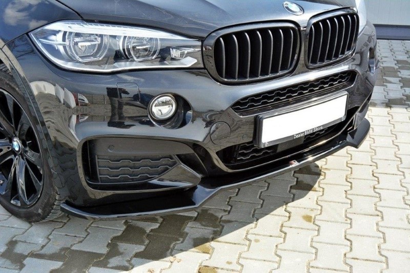 Voorspoiler BMW X6 F16 MPACK V.1 Glanzend Zwart