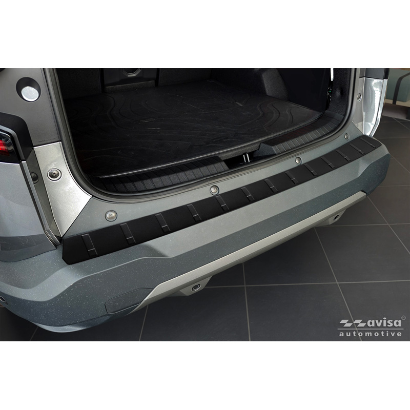 Avisa Protection de seuil arrière inox noir mat sur mesure pour Dacia Bigster 2024- 'Ribs'
