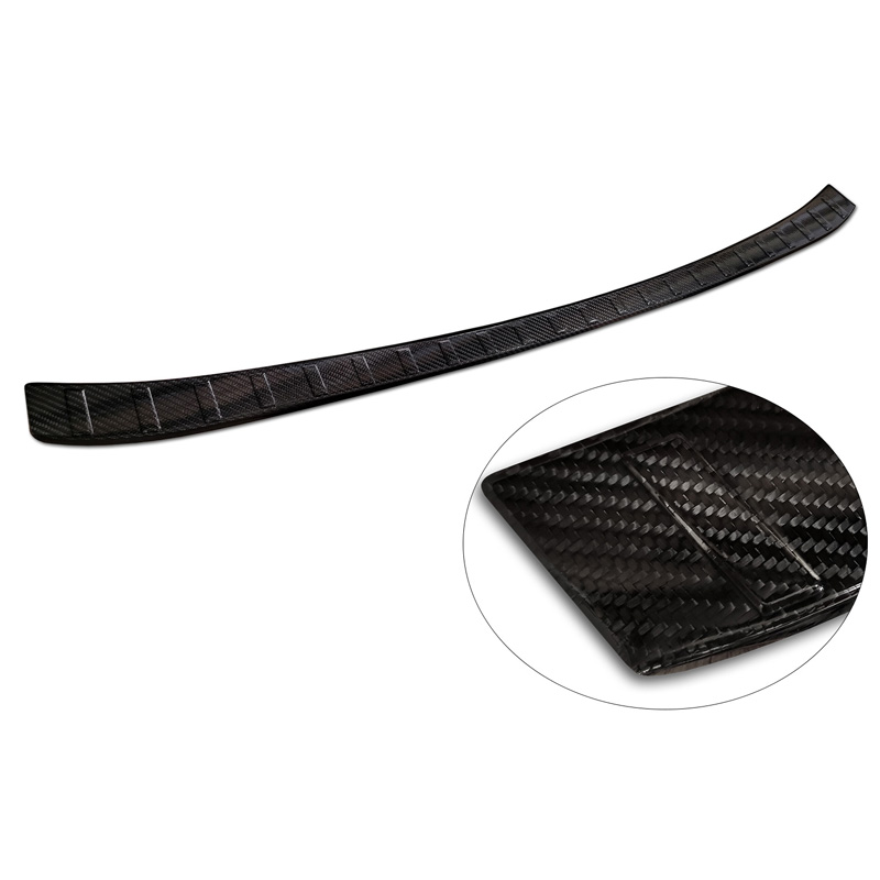 Protection de seuil arrière carboné 3D sur mesure pour BMW iX (I20) 2021- 'Ribs'
