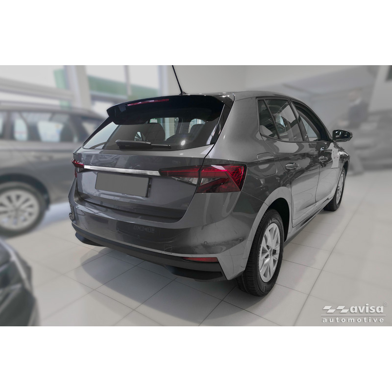 Avisa Revêtement d'habillage du hayon du coffre inox brossé sur mesure pour Skoda Fabia IV (PJ3) 2021-