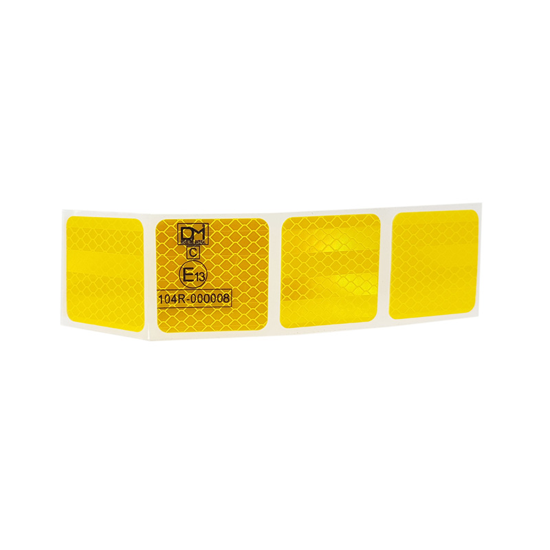 Bandes de réflexion / Auto-collants - 50x5,5cm - Jaune - Set de 2 pièces