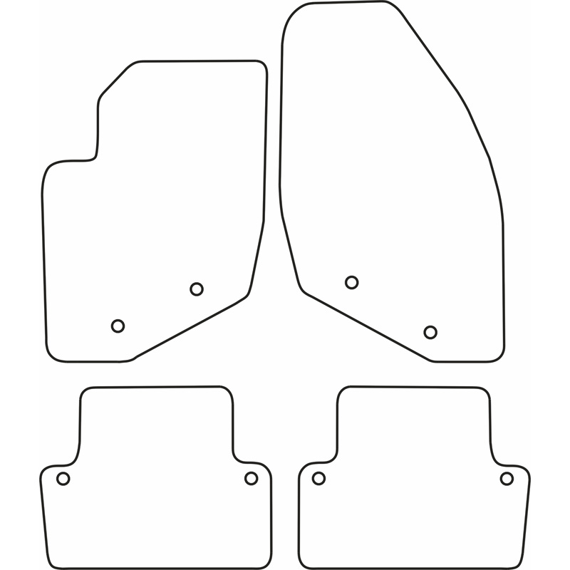 Set de tapis de sol en velours sur mesure pour Volvo S70/V70/XC70 2001-2008
