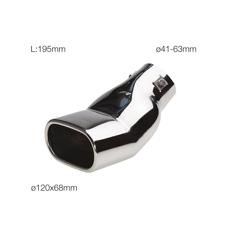 Simoni Racing Embout d'Échappement Rectangle Inox - 117x68xL190mm - Montage ->63mm