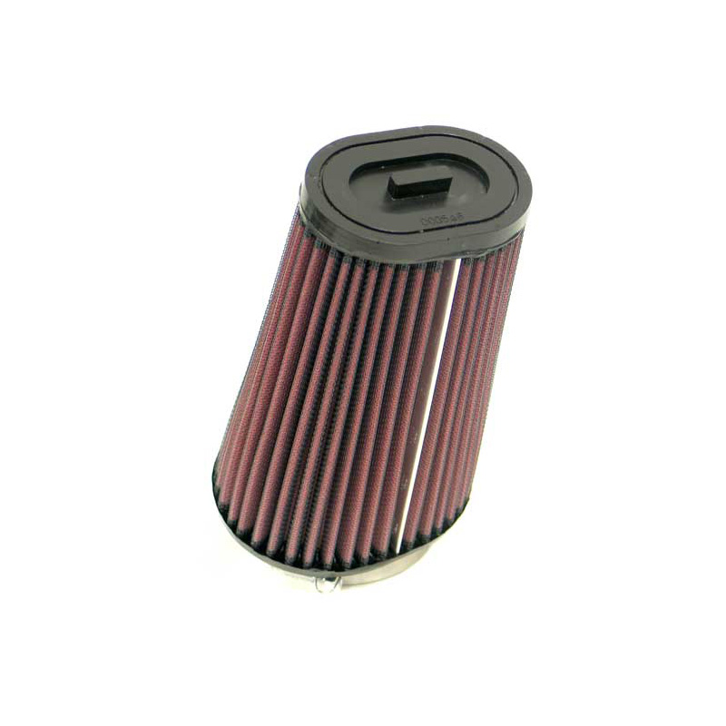 K&N Filtre à Air Universel Ovale/Conique 62mm raccordement, angle 20 degrés, 114mm x 95mm de base, 89mm x 64mm en haut, hauteur 178mm (SN-2560)