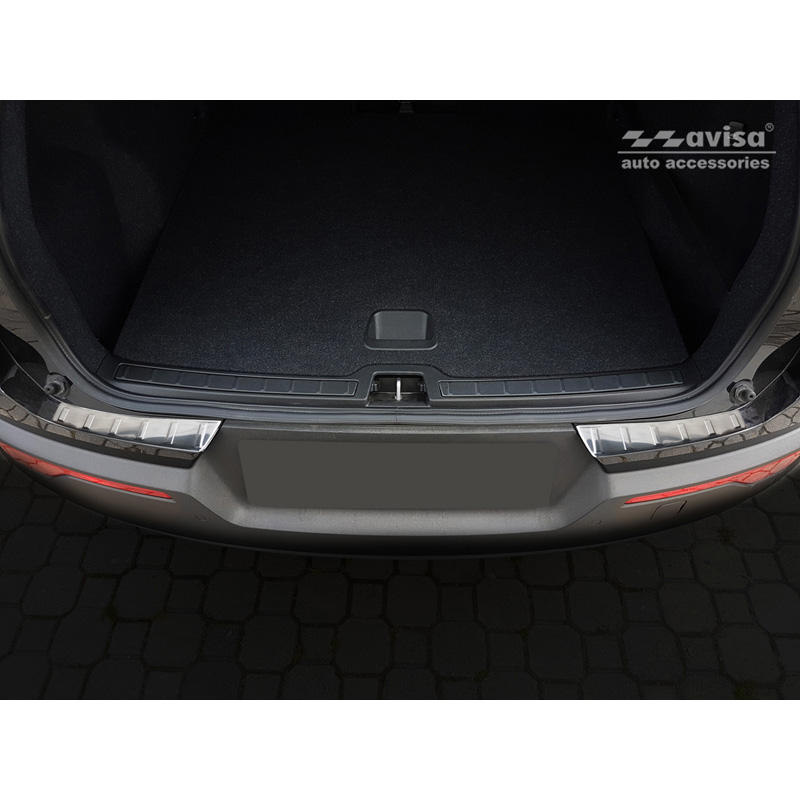 Protection de seuil arrière inox sur mesure pour Volvo XC40 2018- 'Ribs' (2 pièces)