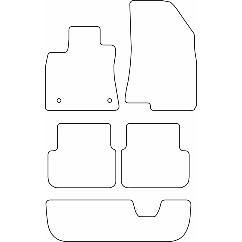 Set de tapis de sol sur mesure pour Dacia Jogger 2022- (7-Personnes)