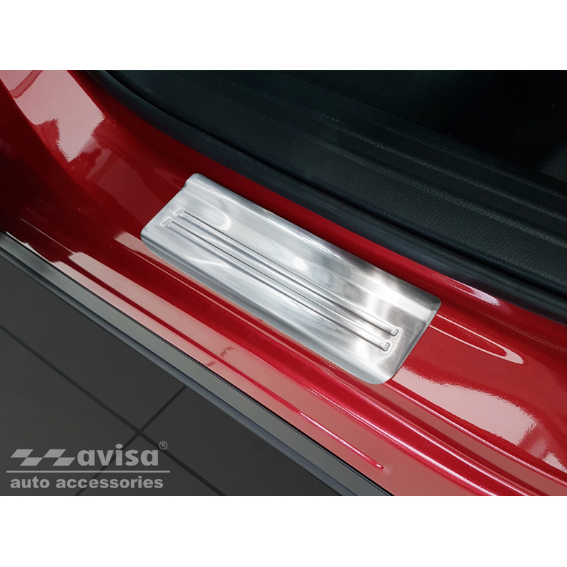 Seuils de portes inox sur mesure pour Mazda CX-5 II 2017- incl. Facelift 'Exclusive' - 4-pièces