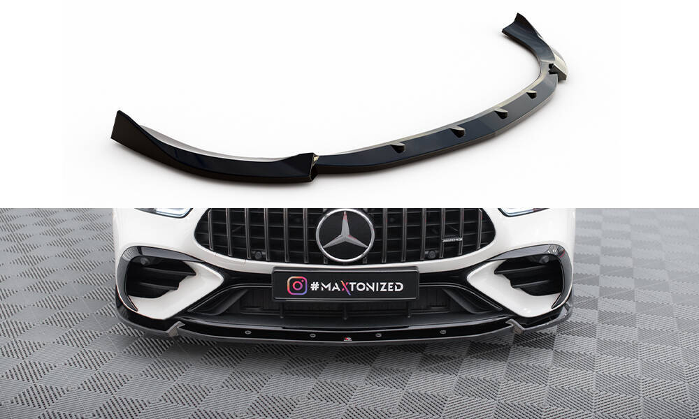 Voorspoiler V.2 Mercedes AMG GT43 Maxton Glans Zwart