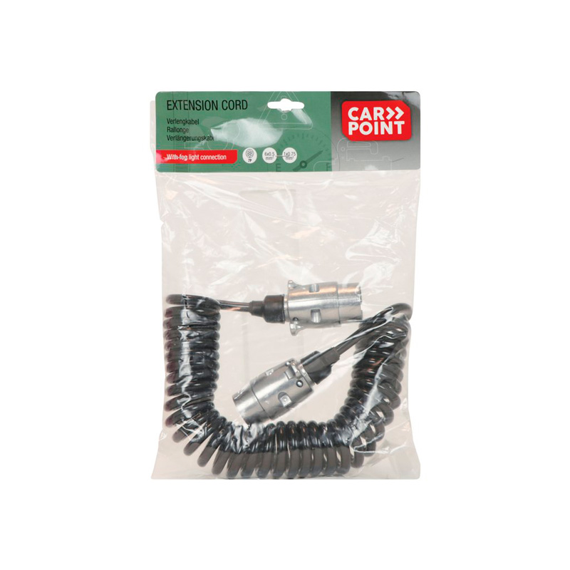 Carpoint Rallonge pour Remorque Spiral 7-broches - 2 Prises mâles