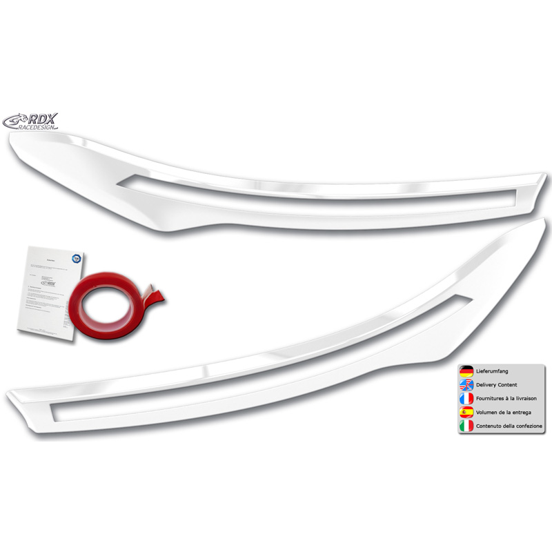 RDX Spoilers de phares sur mesure pour Maxus (e)Deliver 9 2020- (ABS Blanc Brillant)