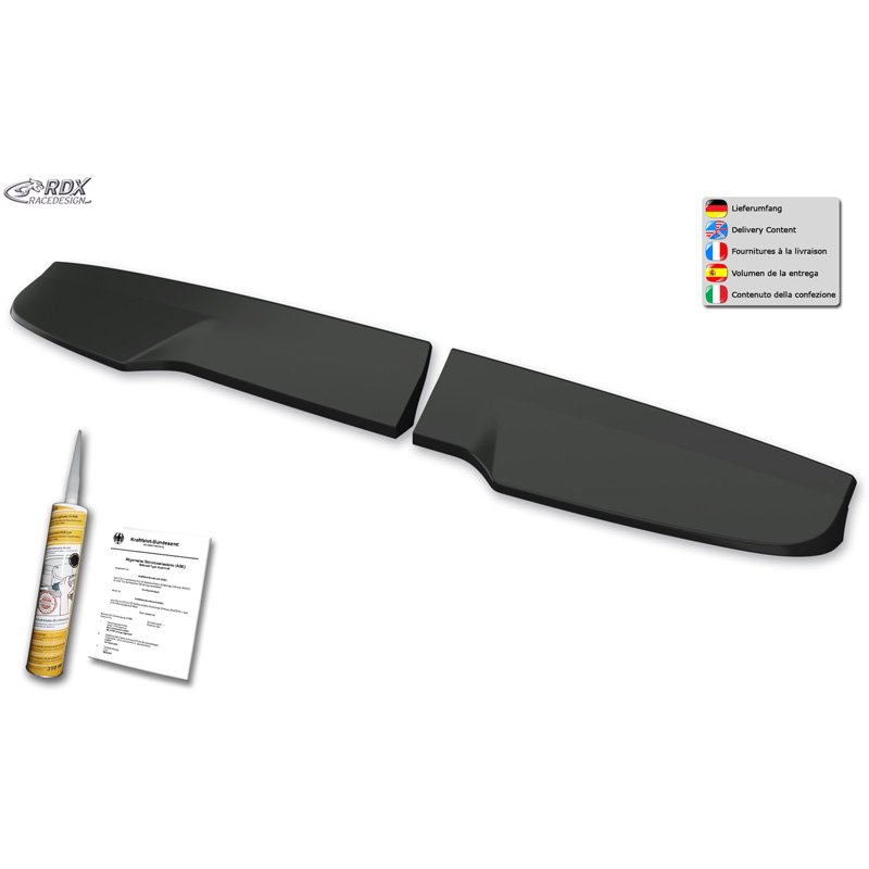 RDX Racedesign Becquet de toit sur mesure pour Mercedes Citan 2012-2021, Renault Kangoo 2013-2021 & Nissan NV250 2019-2021 (avec 2 portes battantes) (PUR-IHS)