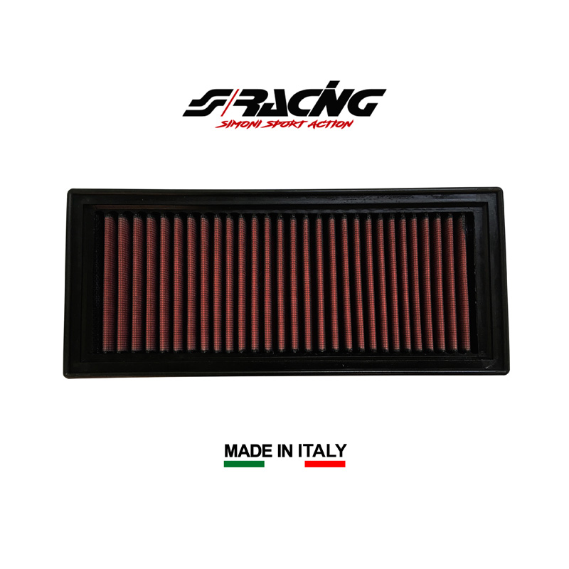 Simoni Racing Filtre à air de Remplacement sur mesure pour Fiat Panda 1.1/1.2 (52,60 BHP) 2003-2011 / Lancia Ypsilon 1.2 (60 BHP) 2003-2007