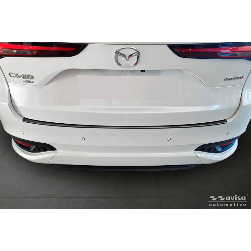Avisa Protection de seuil arrière inox noir sur mesure pour Mazda CX-80 (KL) 2024-
