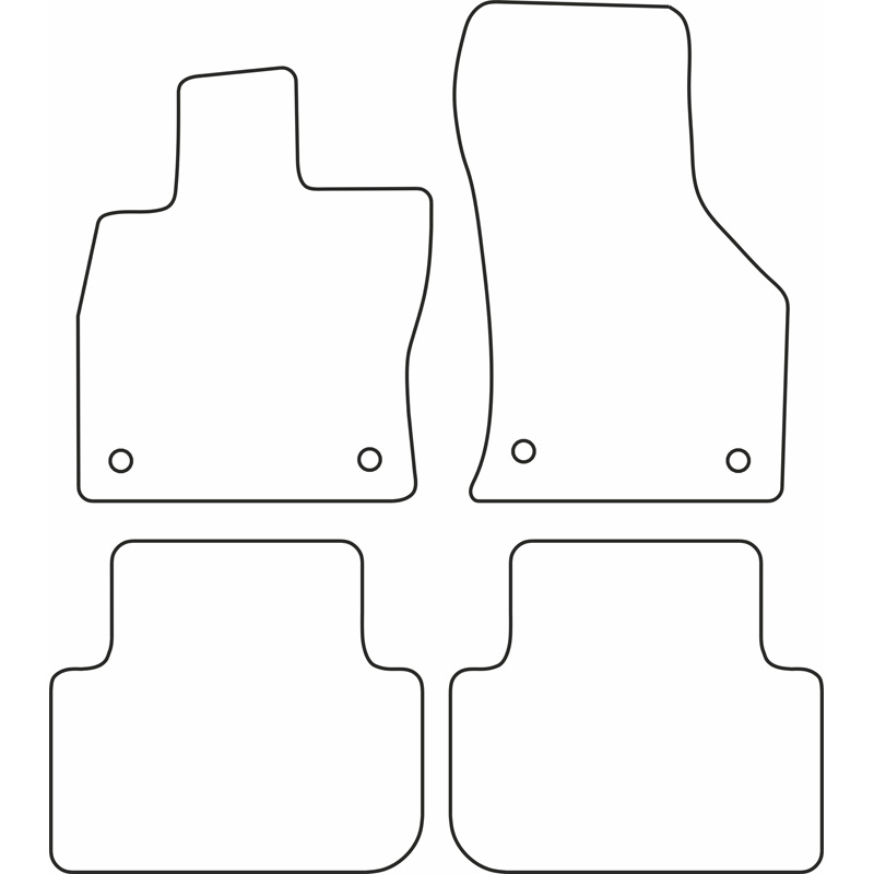 Set de tapis de sol sur mesure pour Skoda Octavia III 2013-2017 & 2017-2020