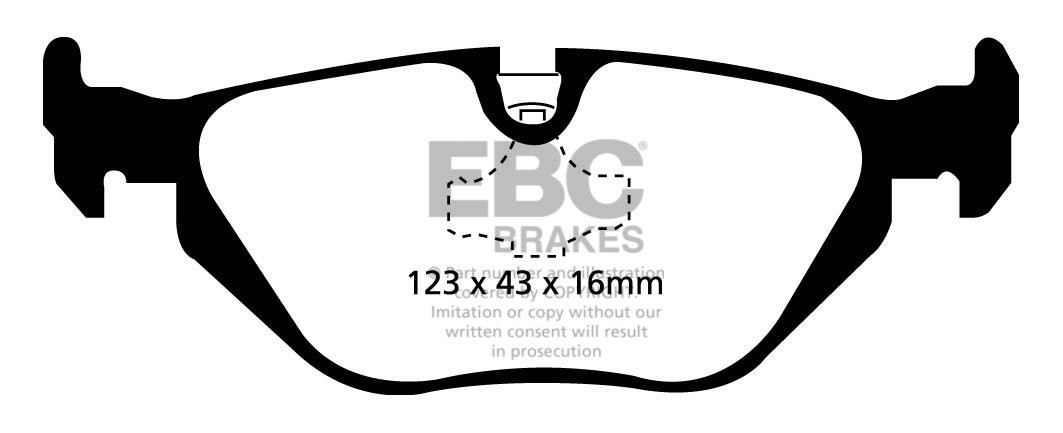 EBC Brakes BMW Z1 2.5 90-92 Remblokken achterzijde