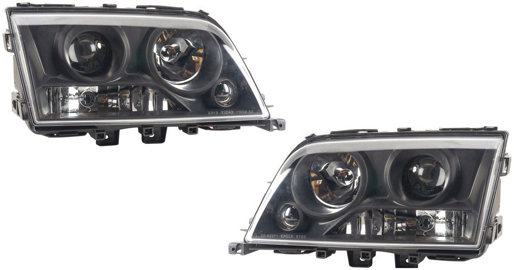 Headlights Mercedes W202 black 93-00
