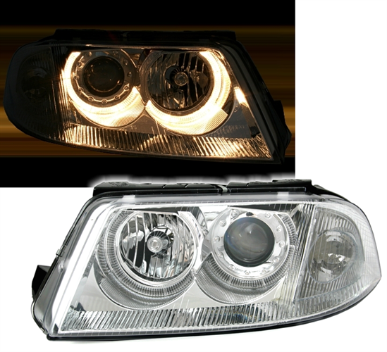 Phares VW Passat 3BG Angel Eyes chrome