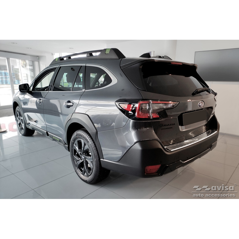 Protection de seuil arrière inox sur mesure pour Subaru Outback (BT) 2020- 'Ribs'