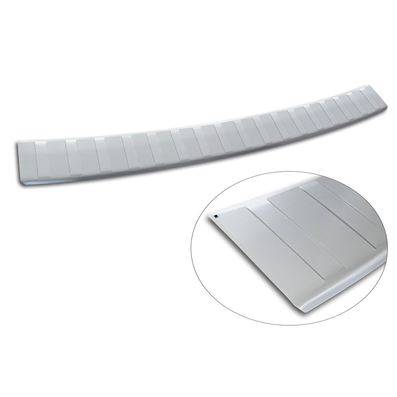 Avisa Protection de seuil arrière inox thermolaqué sur mesure pour Citroën Jumpy & Spacetourer / Peugeot Expert & Traveller / Toyota Proace 2016- / Opel Vivaro & Zafira Life 2019- (L1) 'Soft Silver'