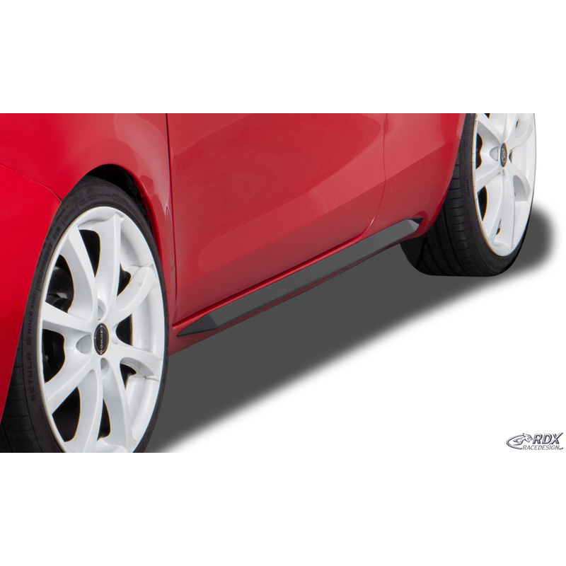 RDX Racedesign Jupes latérales 'Slim' sur mesure pour Toyota Yaris P9 2005-2011 (ABS noir luisant)