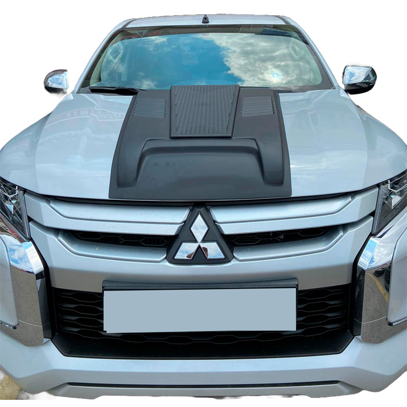 Écope de capot sur mesure pour Mitsubishi L200 Triton 6 2019- - Noir mat