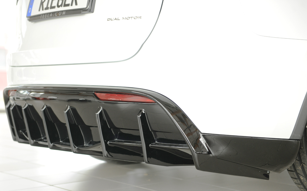 Diffuser Tesla Model Y Rieger Glans Zwart Trekhaak