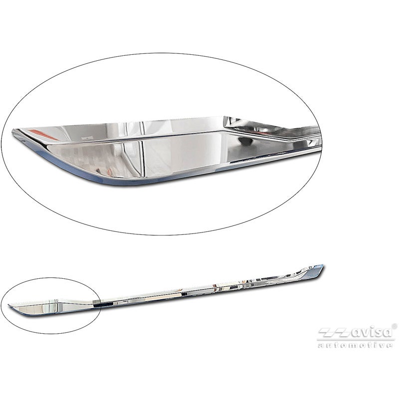 Avisa Moulure de hayon en inox Chrome sur mesure pour Volkswagen T-Roc 2017-2022 & Facelift 2022-2025 (incl. Cabrio)