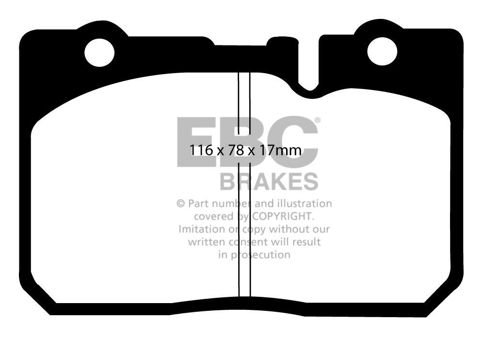 EBC Brakes LEXUS LS400 4.0 95-2000 Remblokken voorzijde redstuff