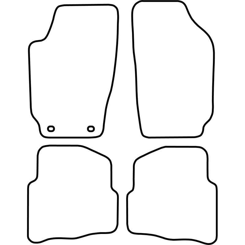 Set de tapis de sol en velours sur mesure pour Skoda Fabia 2000-2007