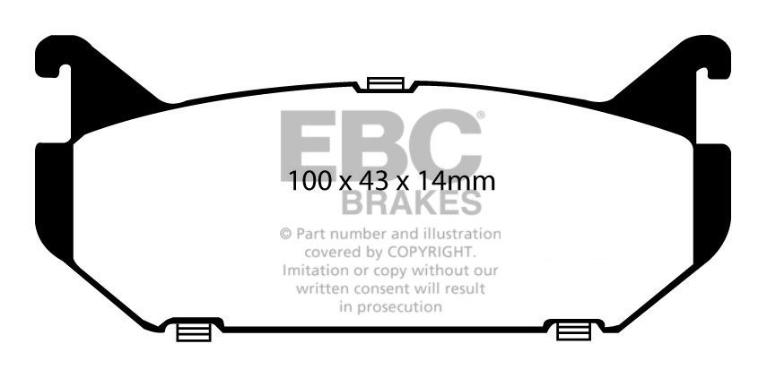 EBC Brakes MAZDA MS8 2.0 92-97 Remblokken achterzijde greenstuff