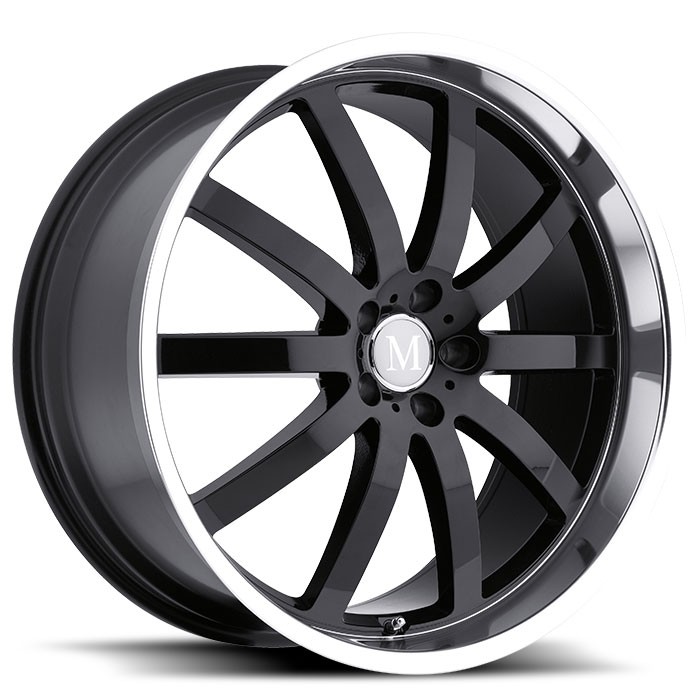 Velgen Mandrus Wilhelm 22x9 5x112 ET39 Glanzend Zwart + Machined