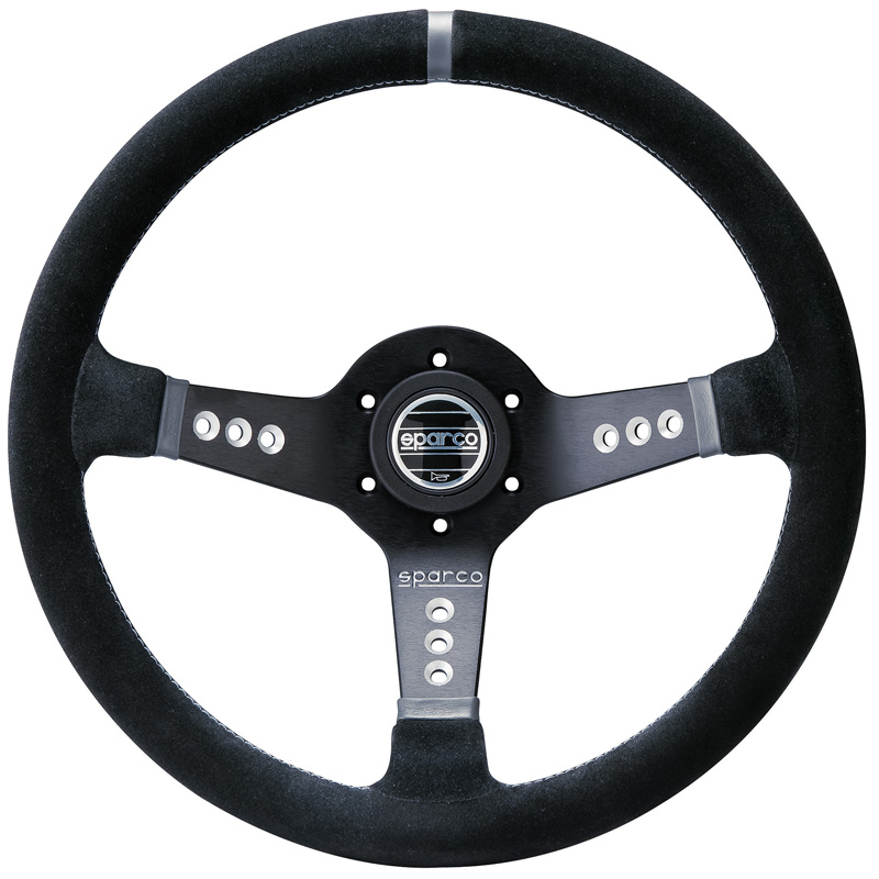 Sparco Volant Universel L 777 - Suède Noir - Diamètre 350mm