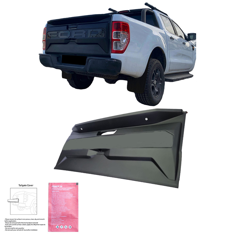 Protecteur de hayon sur mesure pour Ford Ranger T6/T7/T8 2012-2022 - Noir mat