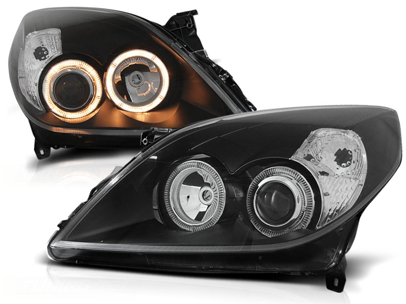 Phares Opel Vectra C 05-08 Angel Eyes noire
