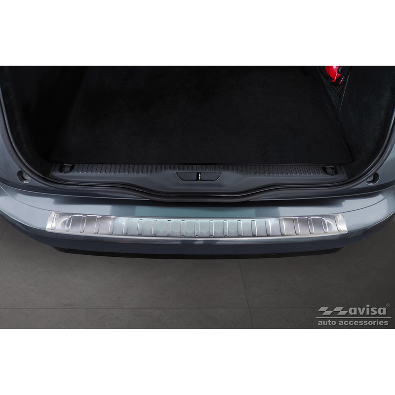 Protection de seuil arrière inox sur mesure pour Citroën C4 Picasso 2013- & C4 Spacetourer 2018- 'Ribs'