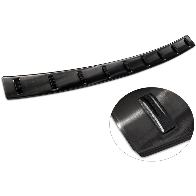 Protection de seuil arrière inox noir sur mesure pour Volkswagen Golf VII Variant incl. Alltrack 2012-2017 'STRONG EDITION'
