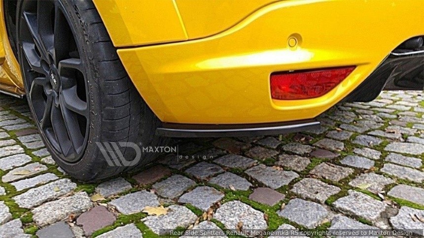 Achterzijde skirts Renault Megane 3 RS Maxton Design glans zwart