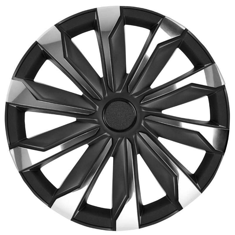 Jeu d'enjoliveurs Typhoon 16-inch chromé/noir