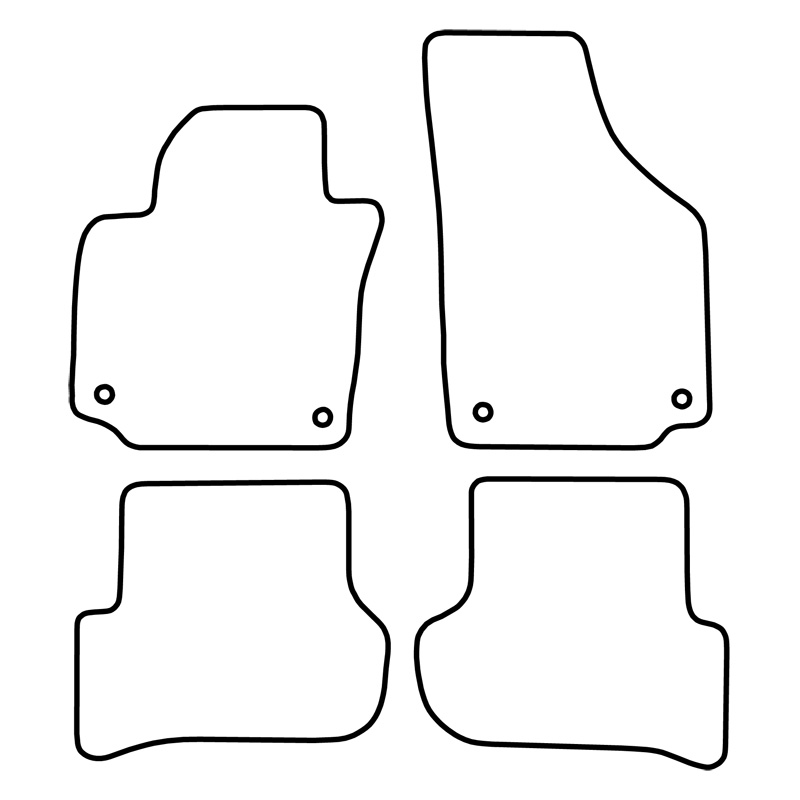 Set de tapis de sol sur mesure pour Skoda Yeti 2013-