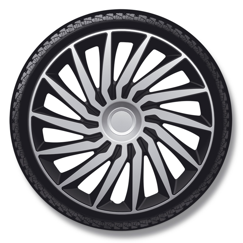 Jeu d'enjoliveurs Kendo 16-inch argent/noir