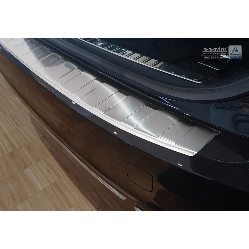 Protection de seuil arrière inox sur mesure pour Volvo V90 9/2016- 'Ribs'